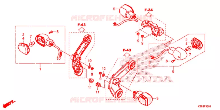 CLIGNOTANT (DK,LO) Honda MOTO 125 MSX 2016  MSX125F