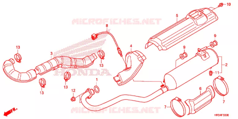 SILENCIEUX D'ECHAPPEMENT Honda ATV 420 FOURTRAX 2014  TRX420FM1E