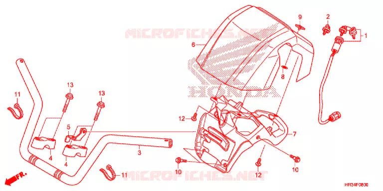 GUIDON Honda ATV 420 FOURTRAX 2014  TRX420FM1E