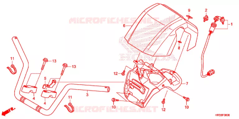 GUIDON Honda ATV 420 FOURTRAX 2016  TRX420FM1G