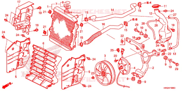 RADIATEUR Honda ATV 420 FOURTRAX 2015  TRX420FM2F