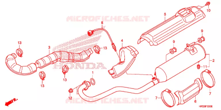 SILENCIEUX D'ECHAPPEMENT Honda ATV 420 FOURTRAX 2016  TRX420FM2G