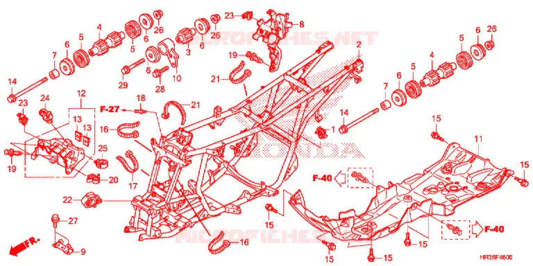 CADRE Honda ATV 420 FOURTRAX 2016  TRX420FM2G