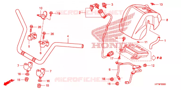GUIDON Honda ATV 420 FOURTRAX 2009  TRX420FPA9
