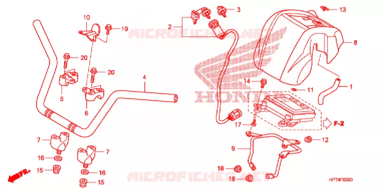 GUIDON Honda ATV 420 FOURTRAX 2009  TRX420FPA9
