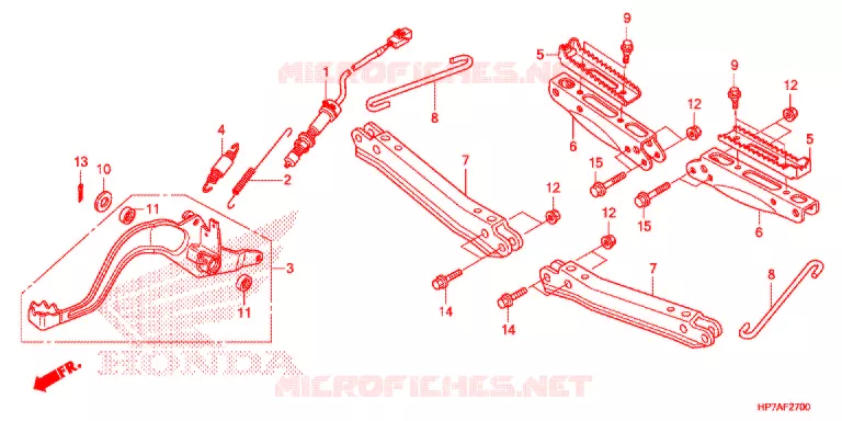 REPOSE PIED - PEDALE Honda ATV 420 FOURTRAX 2014  TRX420FPAE