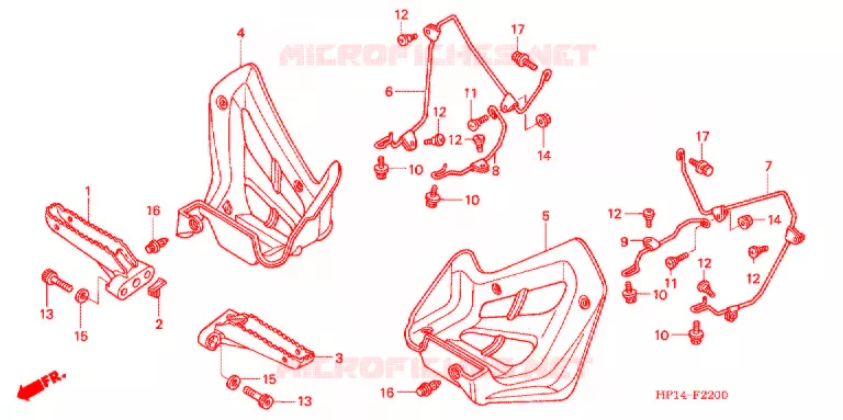 REPOSE PIED Honda ATV 450 FOURTRAX 2006  TRX450ER6
