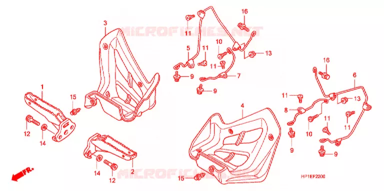 REPOSE PIED Honda ATV 450 FOURTRAX 2013  TRX450ERD