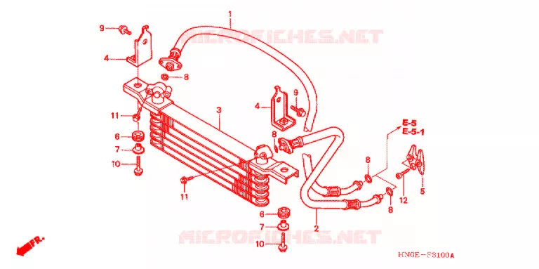 RADIATEUR D'HUILE Honda ATV 450 FOURTRAX 2004  TRX450FE4