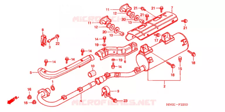 SILENCIEUX D'ECHAPPEMENT Honda ATV 450 FOURTRAX 2004  TRX450FE4