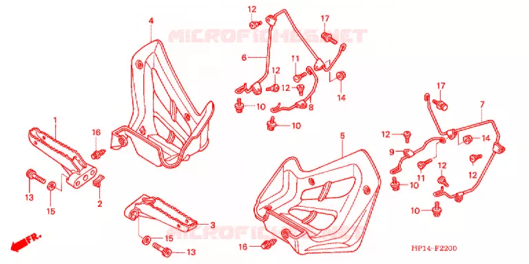 REPOSE PIED Honda ATV 450 FOURTRAX 2007  TRX450R7