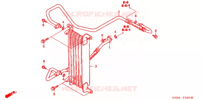 RADIATEUR D'HUILE Honda ATV 500 FOURTRAX 2004  TRX500FA4