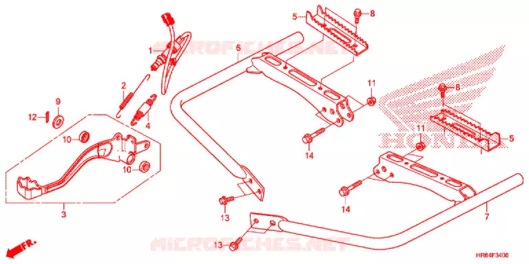 PEDALE - REPOSE PIED Honda ATV 500 FOURTRAX 2015  TRX500FA6F