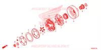 EMBRAYAGE pour Honda FOURTRAX 500 RUBICON DCT EPS de 2015