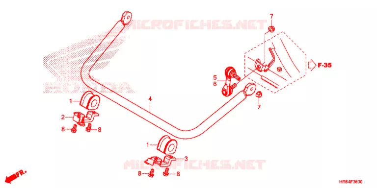 BARRE ANTI ROULIS Honda ATV 500 FOURTRAX 2015  TRX500FA6F