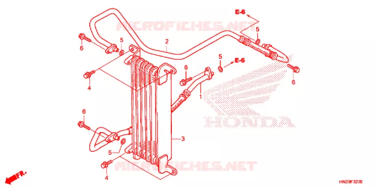 RADIATEUR D'HUILE Honda ATV 500 FOURTRAX 2012  TRX500FAC