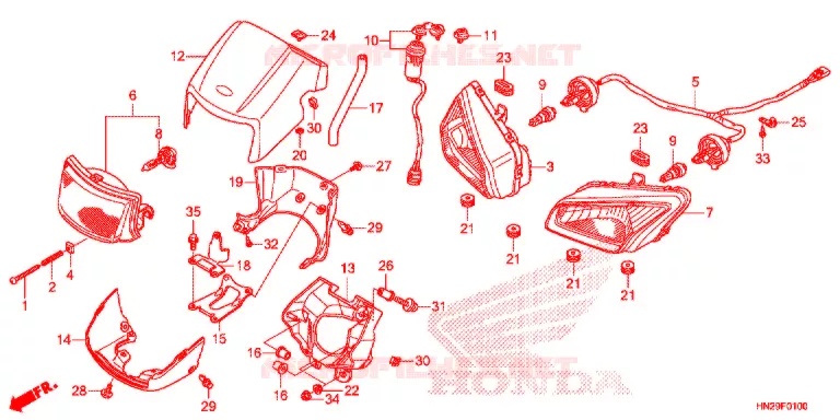 PHARE Honda ATV 500 FOURTRAX 2013  TRX500FAD