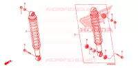 AMORTISSEUR ARRIERE pour Honda FOURTRAX 500 FOREMAN ES de 2010