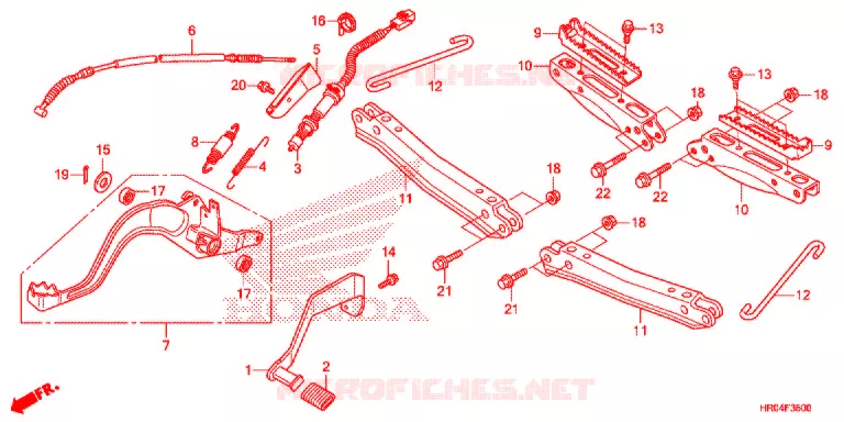 PEDALE - REPOSE PIED Honda ATV 500 FOURTRAX 2012  TRX500FEC