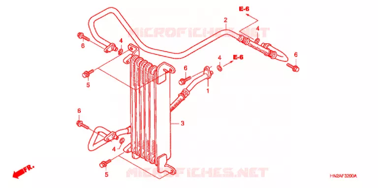 RADIATEUR D'HUILE Honda ATV 500 FOURTRAX 2008  TRX500FGA8