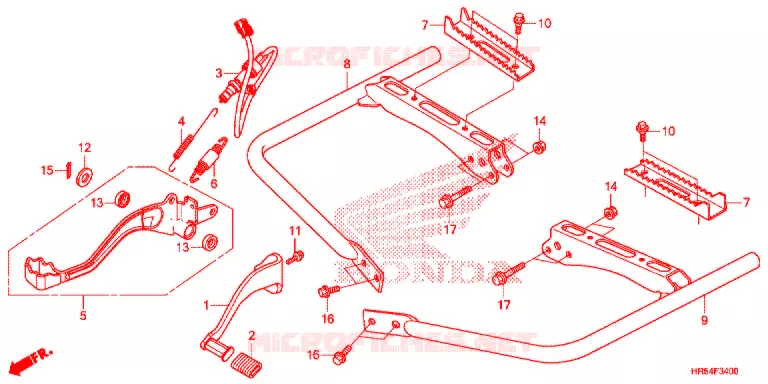 PEDALE - REPOSE PIED Honda ATV 500 FOURTRAX 2015  TRX500FM5F
