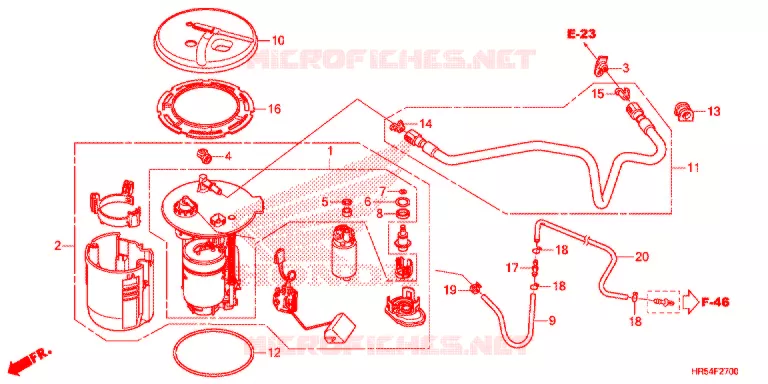 POMPE A ESSENCE Honda ATV 500 FOURTRAX 2015  TRX500FM5F