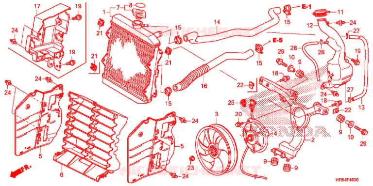 RADIATEUR Honda ATV 500 FOURTRAX 2015  TRX500FM5F