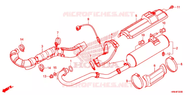SILENCIEUX D'ECHAPPEMENT Honda ATV 500 FOURTRAX 2016  TRX500FM6G
