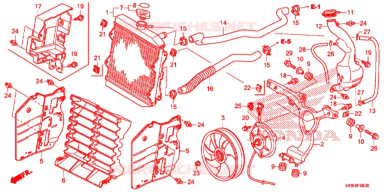 RADIATEUR Honda ATV 500 FOURTRAX 2016  TRX500FM7G