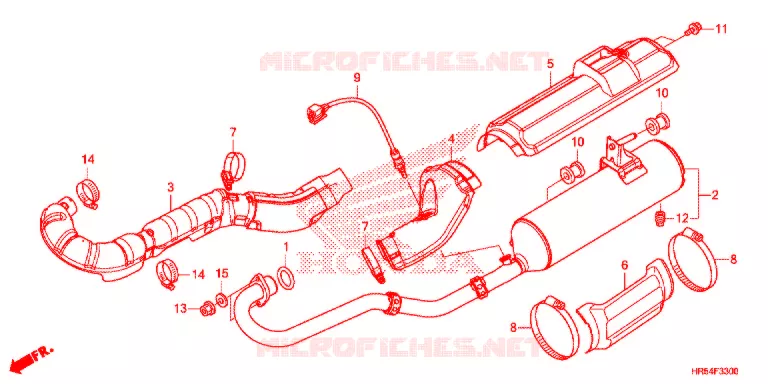 SILENCIEUX D'ECHAPPEMENT Honda ATV 500 FOURTRAX 2016  TRX500FM7G