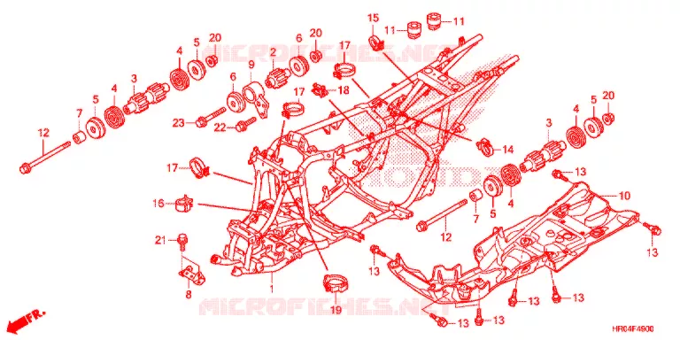 CADRE Honda ATV 500 FOURTRAX 2012  TRX500FMC