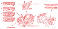 AUTOCOLLANTS pour Honda FOURTRAX 500 FOREMAN de 2012