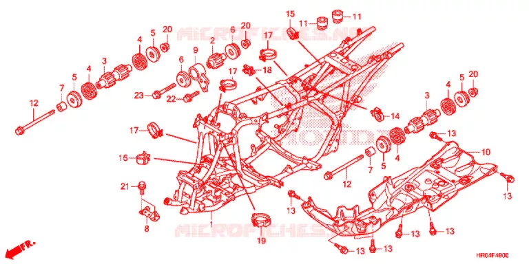 CADRE Honda ATV 500 FOURTRAX 2012  TRX500FMC