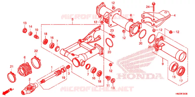 BRAS OSCILLANT Honda ATV 500 FOURTRAX 2013  TRX500FPAD