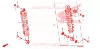 AMORTISSEUR ARRIERE pour Honda FOURTRAX 500 FOREMAN 4X4 Electric Shift, Power Steering de 2009