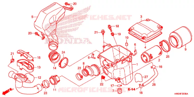 FILTRE A AIR Honda ATV 500 FOURTRAX 2012  TRX500FPEC