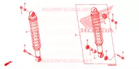 AMORTISSEUR ARRIERE pour Honda FOURTRAX 500 FOREMAN 4X4 Power Steering de 2009