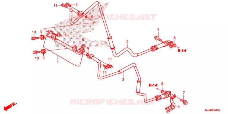 RADIATEUR D'HUILE Honda MOTO 800 VFR 2014  VFR800FE