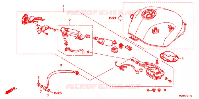 POMPE A ESSENCE Honda MOTO 800 CROSSRUNNER 2015  VFR800XF_J