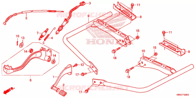 PEDALE - REPOSE PIED Honda ATV 500 FOURTRAX 2016  TRX500FM2G
