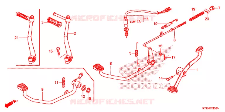 PEDALE Honda MOTO 125 FUTURE 2017  AFS125MCSG