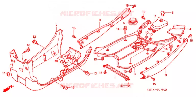 MARCHE PIEDS Honda SCOOTER 50 METRO 2002  CH502