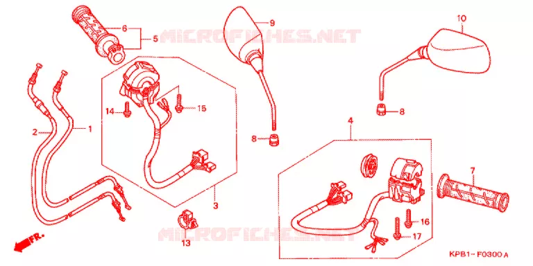 COMMODO - LEVIER - CABLE Honda SCOOTER 250 REFLEX 2002  NSS2502_A
