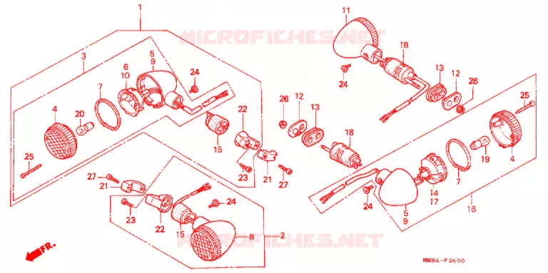 CLIGNOTANT Honda MOTO 1100 SHADOW 1987  VT1100CH