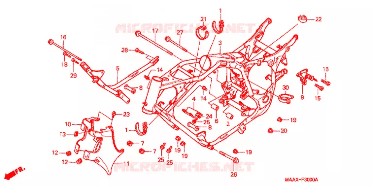 CADRE Honda MOTO 1100 SHADOW 2000  VT1100CY