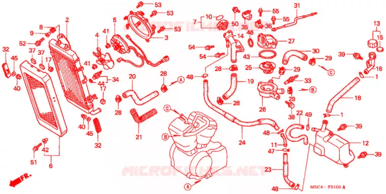 RADIATEUR Honda MOTO 1100 SHADOW 1999  VT1100TX
