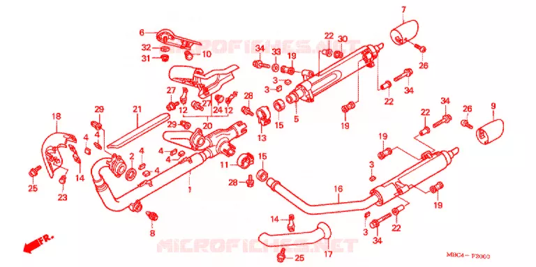 SILENCIEUX D'ECHAPPEMENT Honda MOTO 1100 SHADOW 1999  VT1100TX