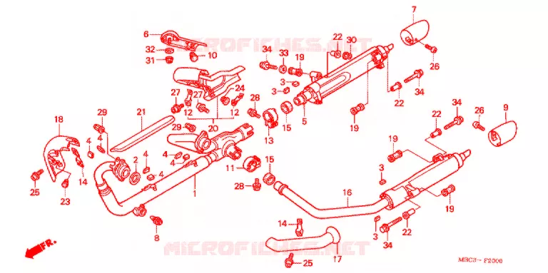 SILENCIEUX D'ECHAPPEMENT Honda MOTO 1100 SHADOW 1999  VT1100TX