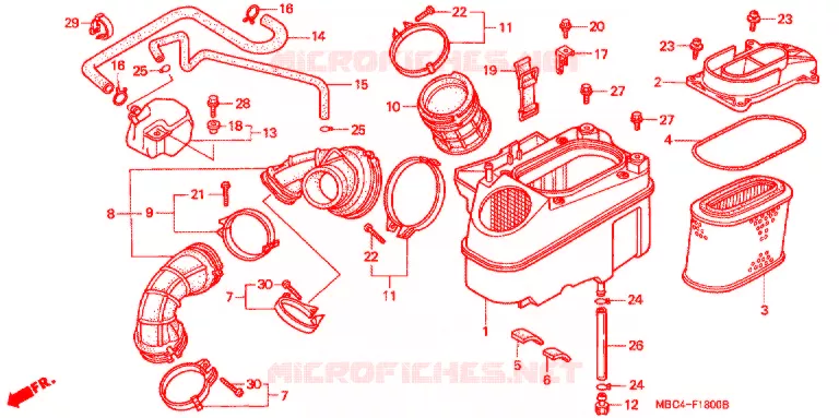 FILTRE A AIR Honda MOTO 1100 SHADOW 2000  VT1100TY