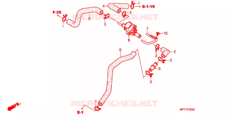 VALVE DE COMMANDE D'INJECTION D'AIR Honda MOTO 1300 VT 2014  VT1300CRAB